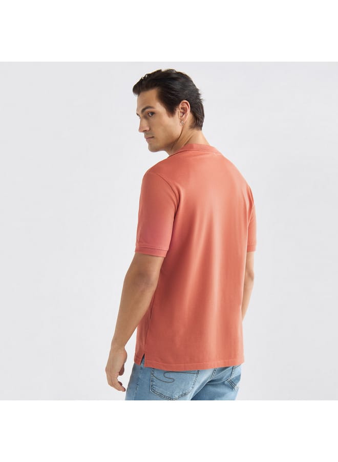 Splash FAV Solid Polo T-shirt with Short Sleeves  - Image 3