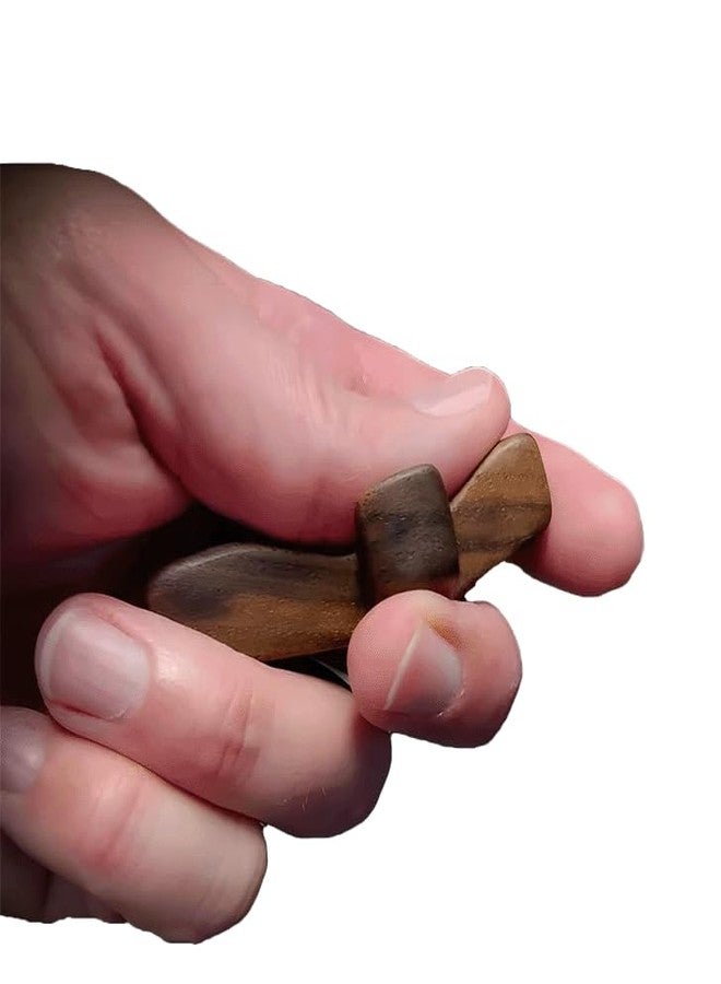KyooteLfv Wooden Cross Fidget - Cross My Heart, Walnut Pocket Crosses for Anxiety Relief & Prayer, Encouragement Christian Gift for Adults/Kids (3 PCS) - Image 3