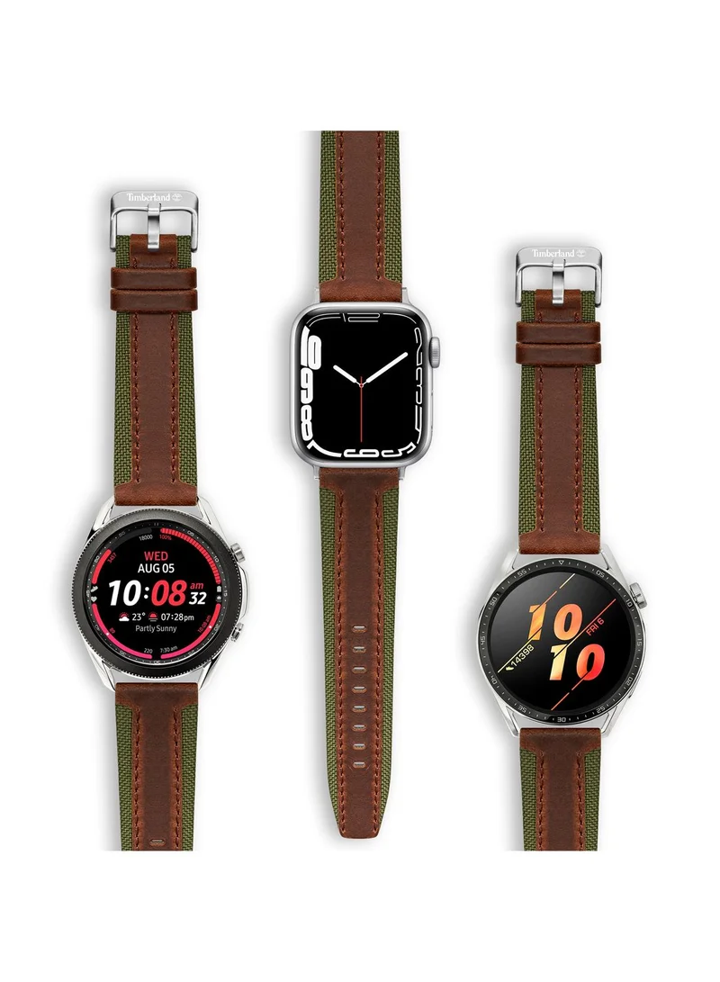 Timberland Timberland Bainbridge Brown Leather Universal Watch Strap 20Mm