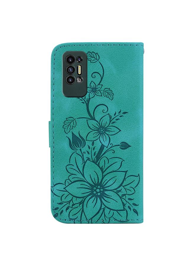 erorex Case For Tecno Pova 2 Lily Embossed Leather Phone Case  - Image 3