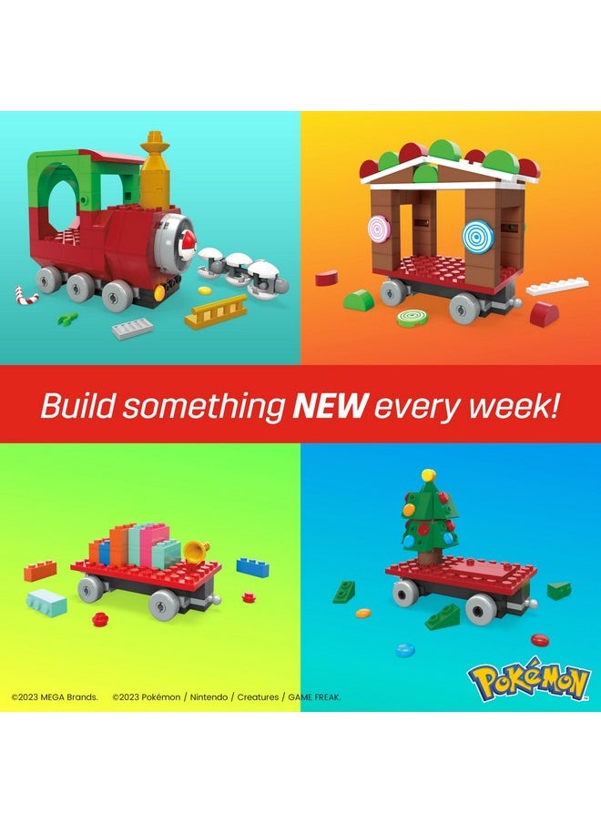 Mega Brands MEGA Pokemon Action Figure Building Toys, Holiday Train with 373 Pieces, 4 Poseable Characters, Toy Idea for Kids  - Image 3