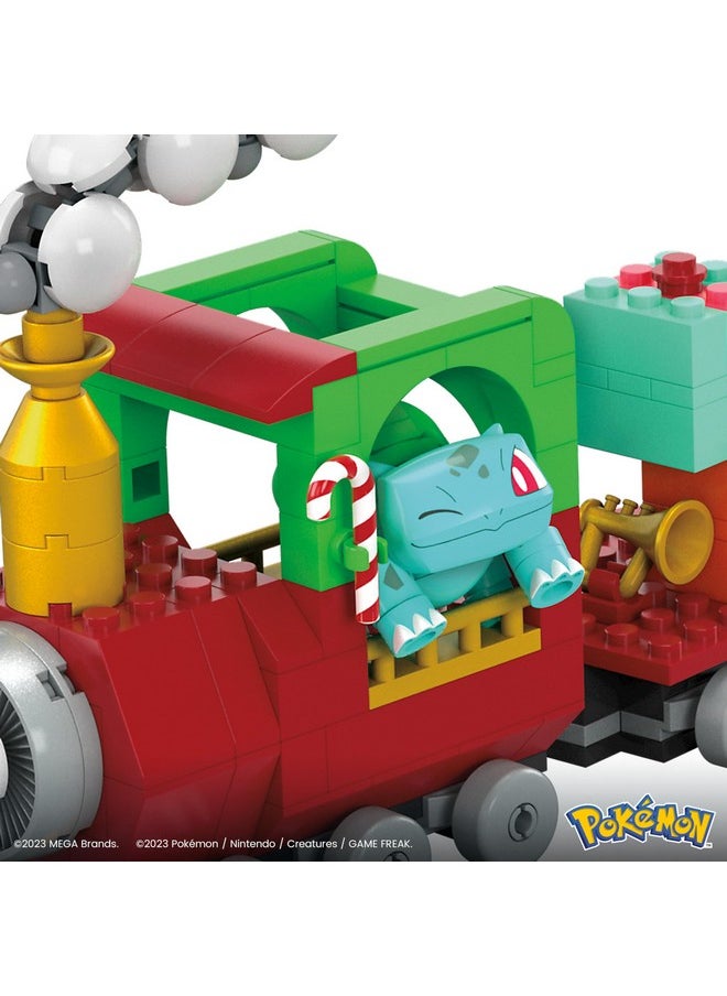 Mega Brands MEGA Pokemon Action Figure Building Toys, Holiday Train with 373 Pieces, 4 Poseable Characters, Toy Idea for Kids  - Image 5