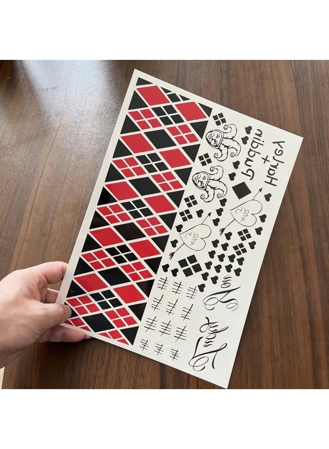 PADOUN 6 Sheets Halloween Temporary Tattoo Stickers, Fake Tattoo Stickers for Men Women Full Body Bundle for Costume Cosplay Party Accessory - Image 4