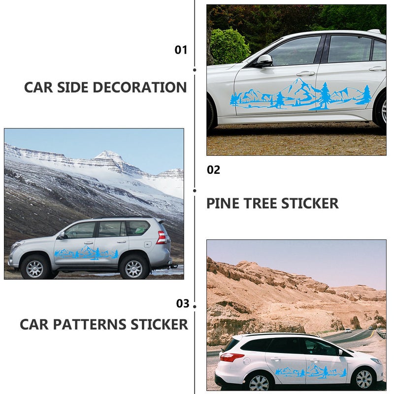 🚗 ملصق تزيين جانبي للسيارة أزرق طويل الأمد سهل الإزالة مقاس 35 في 0 5 سنتيمتر مجموعة - Image 5