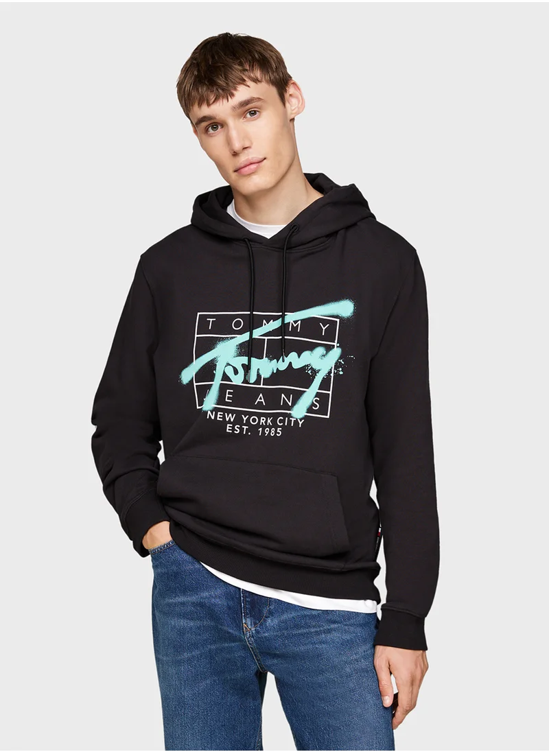 تومي جينز Graphic Regular Fit Hoodie