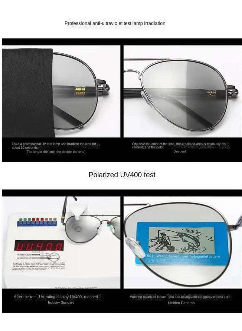 نظارات شمسية رياضية خارجية للقيادة وصيد الأسماك وركوب الدراجات مقاومة للرياح ومستقطبة ومضادة للأشعة فوق البنفسجية وضوء متغير ونظارات شمسية للرؤية الليلية والنهارية - Image 5