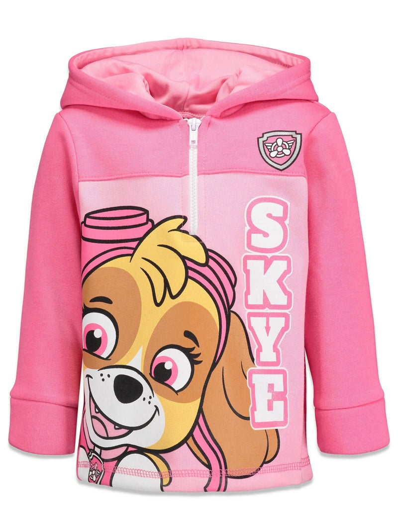 nickelodeon Paw Patrol Skye Toddler Girls Fleece Half Zip Hoodie 4T - Image 1