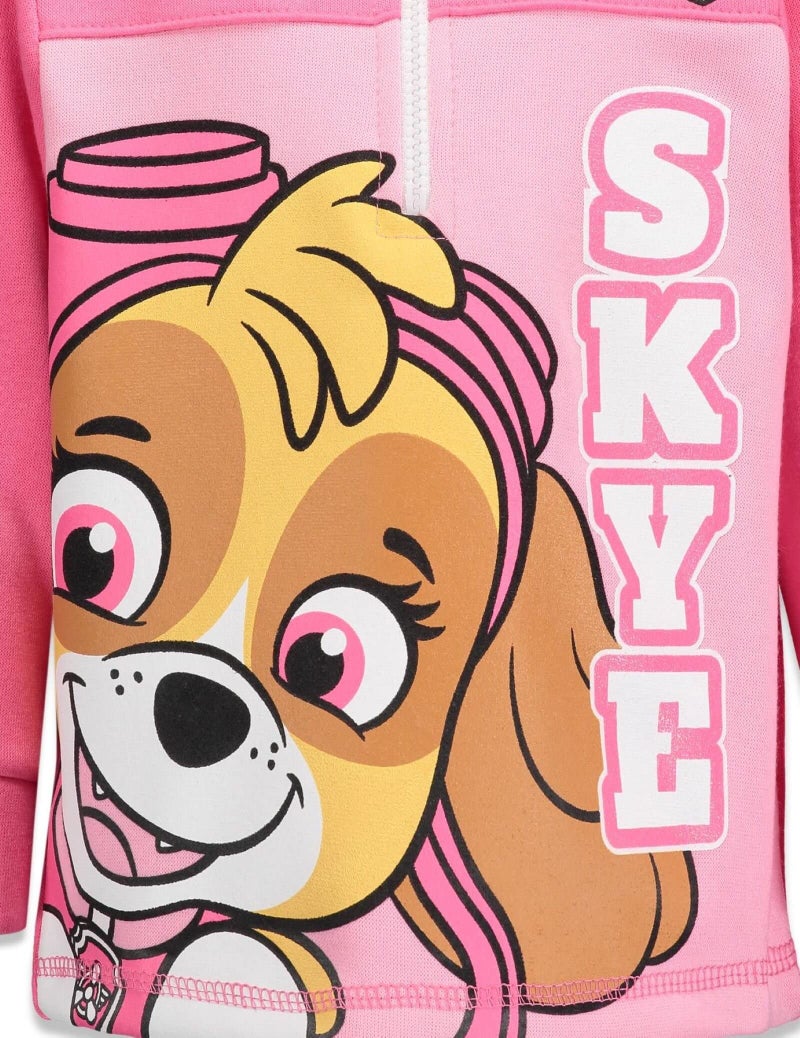 nickelodeon Paw Patrol Skye Toddler Girls Fleece Half Zip Hoodie 4T - Image 4