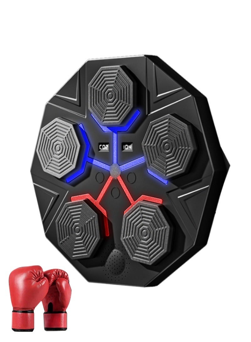 ETG Home Smart Sports Fitness Boxing Trainer for Boxing Wall Target Training, with Bluetooth Link and RGB Lighting Function (With a Pair of Gloves) - Image 1