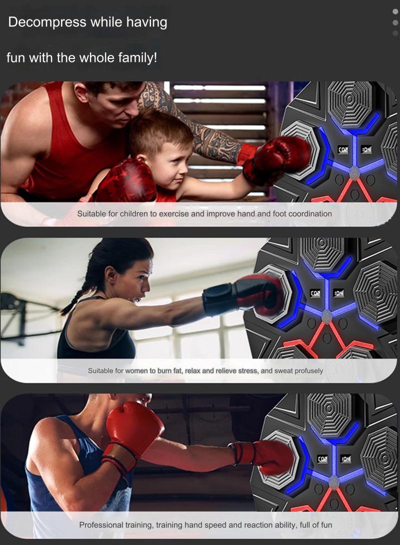 ETG Home Smart Sports Fitness Boxing Trainer for Boxing Wall Target Training, with Bluetooth Link and RGB Lighting Function (With a Pair of Gloves) - Image 3