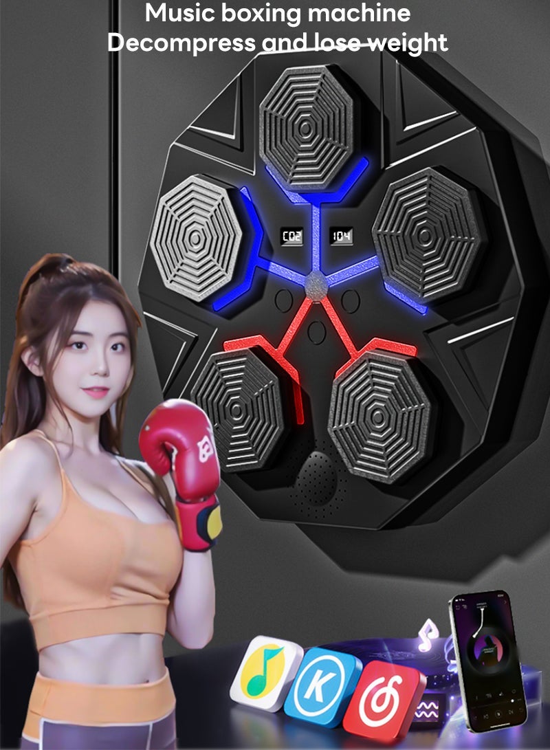 ETG Home Smart Sports Fitness Boxing Trainer for Boxing Wall Target Training, with Bluetooth Link and RGB Lighting Function (With a Pair of Gloves) - Image 2