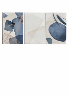 LOWHA Set Of 3 Framed Canvas Wall Arts Stretched Over Wooden Frame, Abstract Elements Paintings, For Home, Living Room, Office Decor  - Image 4