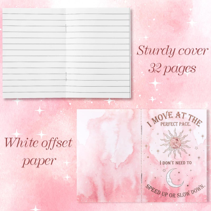 Tatuo 24 Pcs Positive Affirmation Notebooks Inspirational Notebook Small Motivational Encouragement Notepads Daily Affirmations Journal for Women Men Adult Party Favor Coworker Gifts(Pink Star) - Image 4