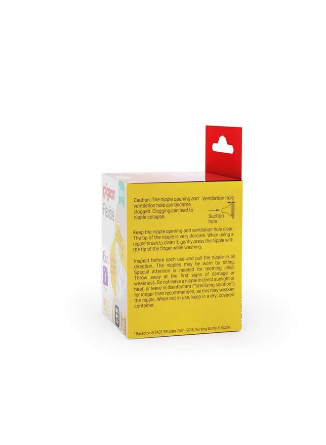 pigeon Peristaltic Nipple Y Cutfor 6+ Month Babiesbps Freebpa Freepack Of 3  - Image 5