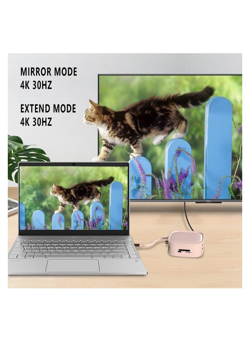 كابتن تيك Docking Station, 10 in 1 USB C Docking Station for Laptop with 4 USB Port, 4K HDMI USB C Adapter, Monitor Docking Station for Dell/Hp/Lenovo, Universal Computer Hub, Gaming USB Hub KSA | Riyadh, Jedda - Image 3