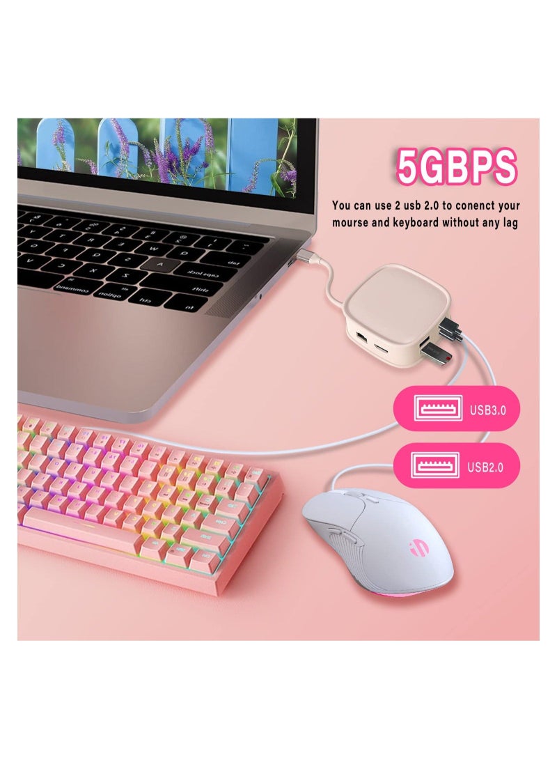 كابتن تيك Docking Station, 10 in 1 USB C Docking Station for Laptop with 4 USB Port, 4K HDMI USB C Adapter, Monitor Docking Station for Dell/Hp/Lenovo, Universal Computer Hub, Gaming USB Hub KSA | Riyadh, Jedda - Image 4