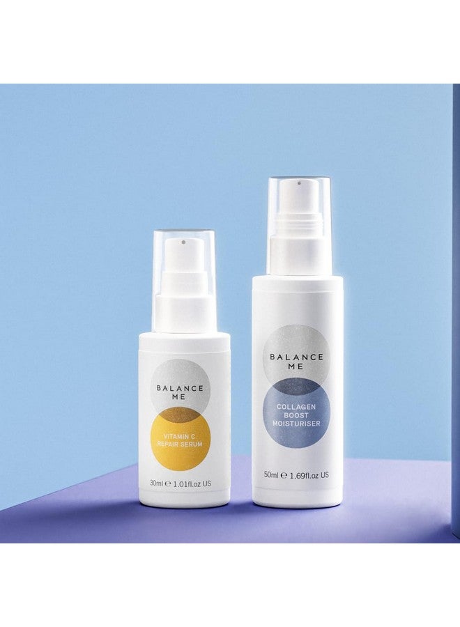 بالانس مي مجموعة هدايا ممتلئة + سطع مصل إصلاح فيتامين C، تعزيز الكولاجين، مجموعة تفتيح البشرة النهائية للعطلات، العناية بالبشرة الطبيعية/النباتية، منتجان بالحجم الكامل، منتج واحد لكل منهما - Image 3