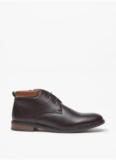LBL Men Solid Chukka Boots with Zip Closure  - Image 3
