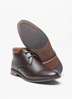 LBL Men Solid Chukka Boots with Zip Closure  - Image 4