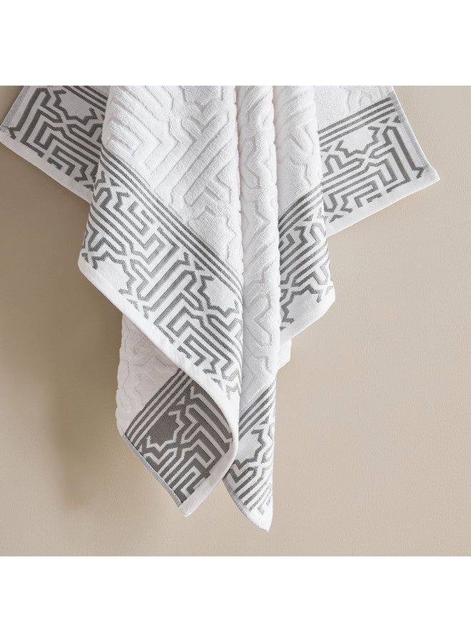 Home Box Skyline Mirage Lurex Patterned Cotton Bath Sheet 150 x 80 cm  - Image 3