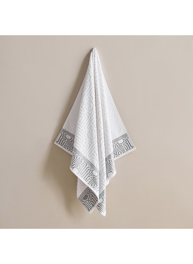Home Box Skyline Mirage Lurex Patterned Cotton Bath Sheet 150 x 80 cm  - Image 2