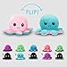 TeeTurtle Reversible Octopus Plushie 4Inch Green Aqua TwoSided Flip Plush Toy with Embroidered Details Cute Mini Collectible Plush for Kids Teens and Adults - Image 2