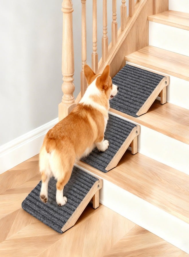 KISIMUY 3 Pack Dog Ramp for Stairs, Anti-Slip Pet Step for Small Dogs with Soft Carpet Surface, Folding Portable Indoor/Outdoor Pet Steps for Stairs, Dog Stairs for Senior/Arthritis Dogs (Pet Firendly) - Image 1