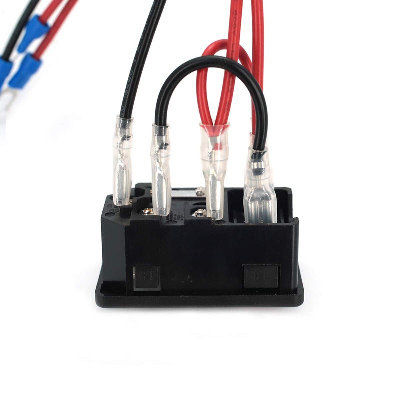DEVMO 2pcs 10A 250V Rocker Switch Power Socket Inlet Module Plug 5A Fuse Switch with 18 AWG Wiring 3 Pin IEC320 C14 Connected Terminal Crimps and Wires - Image 2