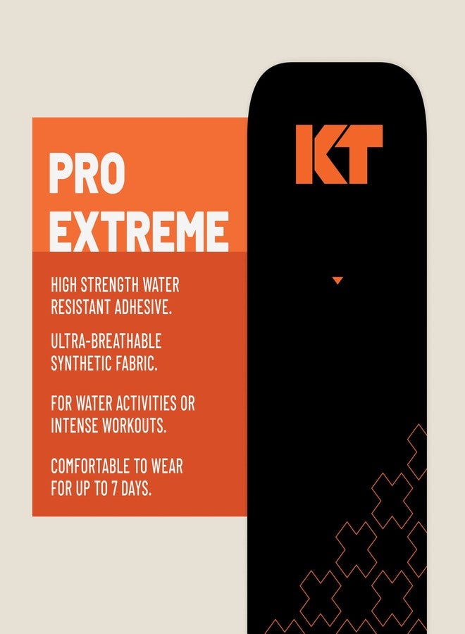 KT Tape, Pro Extreme Synthetic Kinesiology Athletic Tape, 20 Count, 10” Precut Strips, Jet Black - Image 4