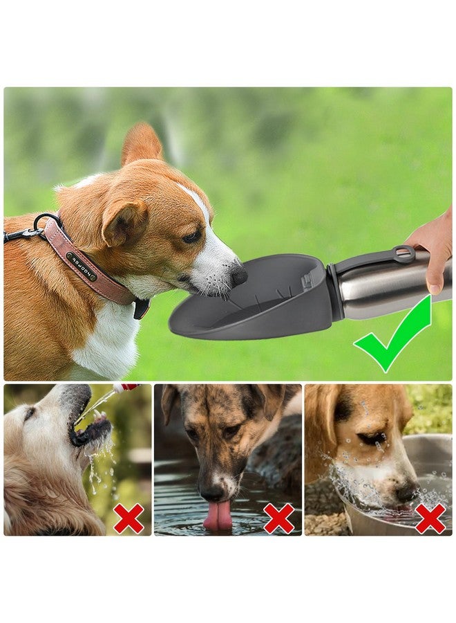 UR باور زجاجة مياه كبيرة للكلاب بسعة 27 أونصة، زجاجة مياه للسفر معزولة بجدار مزدوج من الفولاذ المقاوم للصدأ مضادة للتسرب وموزع مياه محمول للحيوانات الأليفة ووعاء شرب خالٍ من مادة BPA للكلاب أثناء المشي في الهواء الطلق والتنزه - Image 2