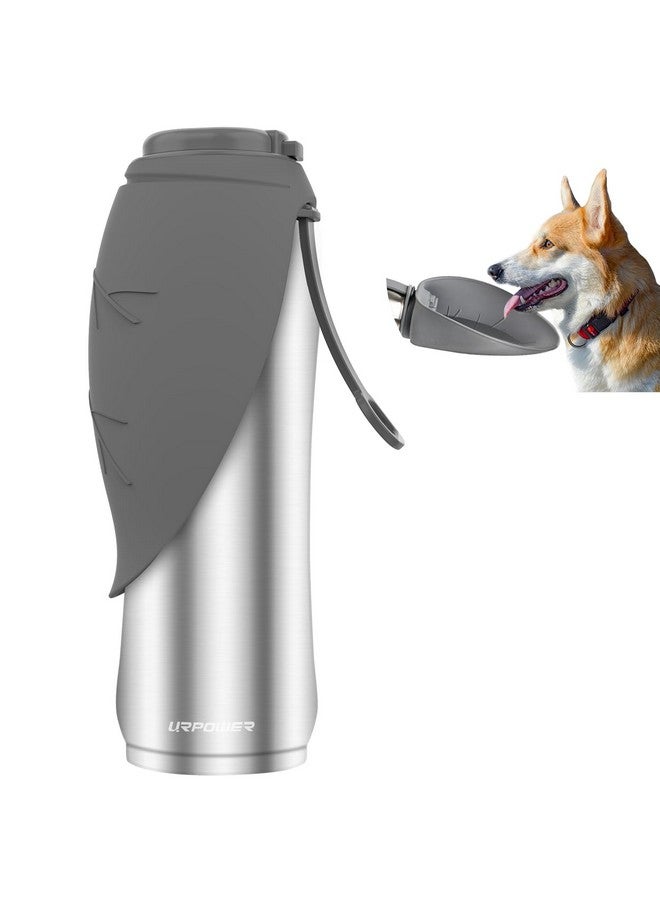 UR باور زجاجة مياه كبيرة للكلاب بسعة 27 أونصة، زجاجة مياه للسفر معزولة بجدار مزدوج من الفولاذ المقاوم للصدأ مضادة للتسرب وموزع مياه محمول للحيوانات الأليفة ووعاء شرب خالٍ من مادة BPA للكلاب أثناء المشي في الهواء الطلق والتنزه - Image 1