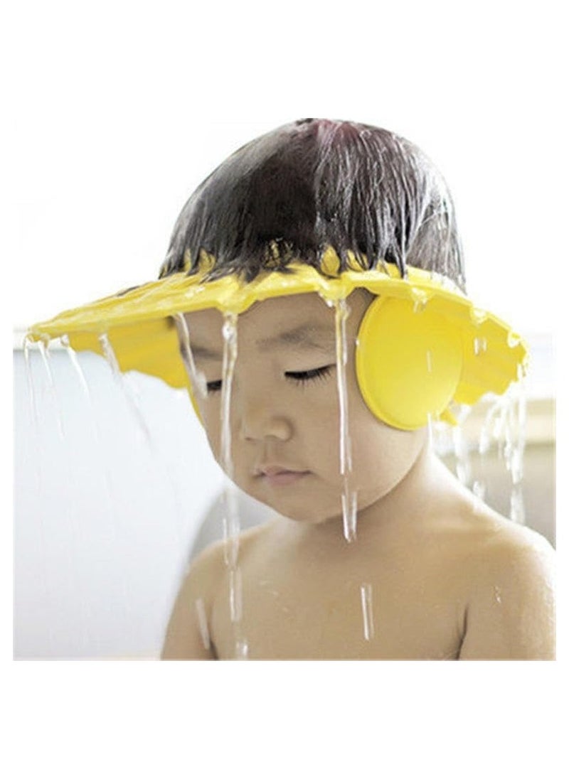 Soft Adjustable Babies Bathing Shower Cap 1 Piece Multicolor