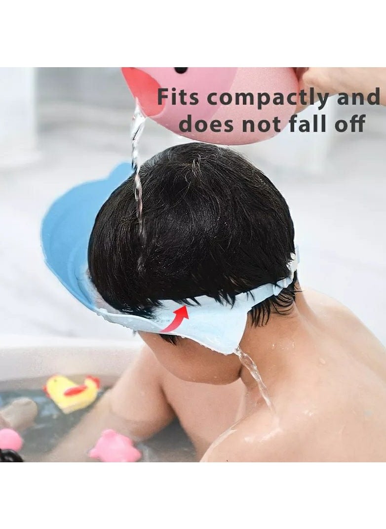 Soft Adjustable Babies Bathing Shower Cap 1 Piece Multicolor