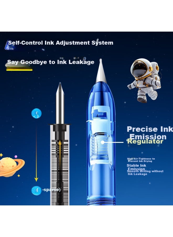Hero Fountain Pen P320, Xingqi Cang Ergonomic Retractable Fountain Pen For Third-grade Elementary Students' Handwriting Practice, Iridium Gold Nib, Glossy Blue, Ef Dark Nib - Image 3