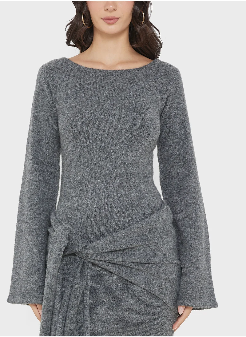 فورث اند ريكلس Knot Front Midi Dress
