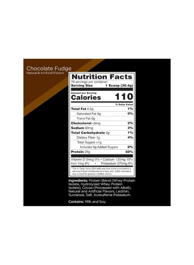 RULE 1 R1 Protein, 100% Whey Protein Isolate & Hydrolysed Whey Protein Isolate, Chocolate Fudge Flavour, 5.09 Lb - Image 2