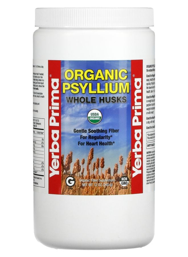Yerba Prima Organic Psyllium Whole Husks 12 oz (340 g)