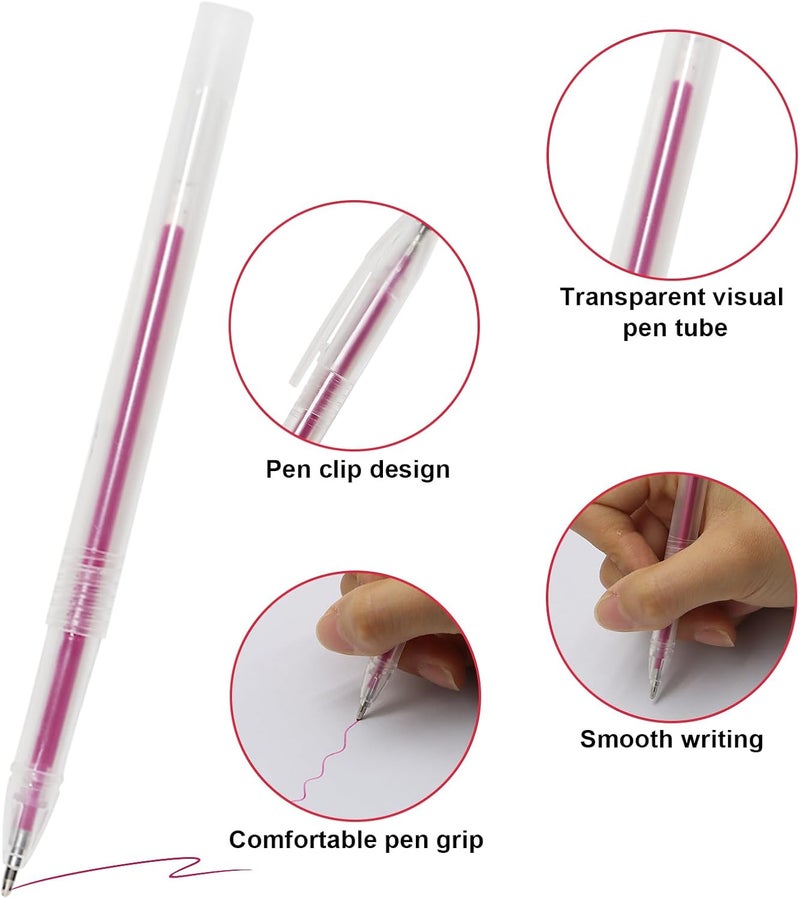 Bcautay 4 Pcs Heat Erasable Pens for Fabric Heat Erasable Fabric Marking Pens with 20 Refills Tailors Sewing Chalk Pencils for Sewing Quilting Embroidery Dressmaking - Image 3