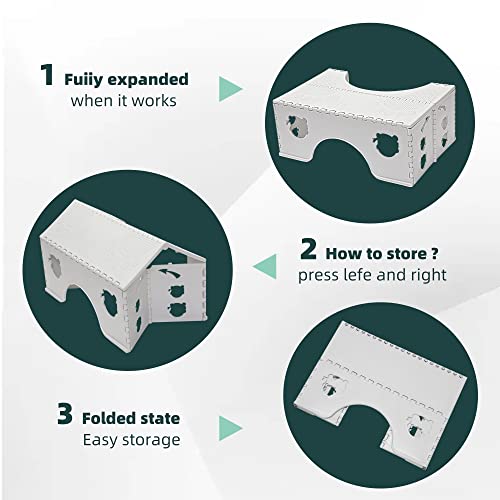 Baithem Foldable Toilet Stool, 7inches Healthy Bathroom Squatting Posture Poop Stool with Anti-Slip Feet, A Good Helper to Effective Relief of Constipation, Easy to Storage Toilet Squat Stool. - Image 4