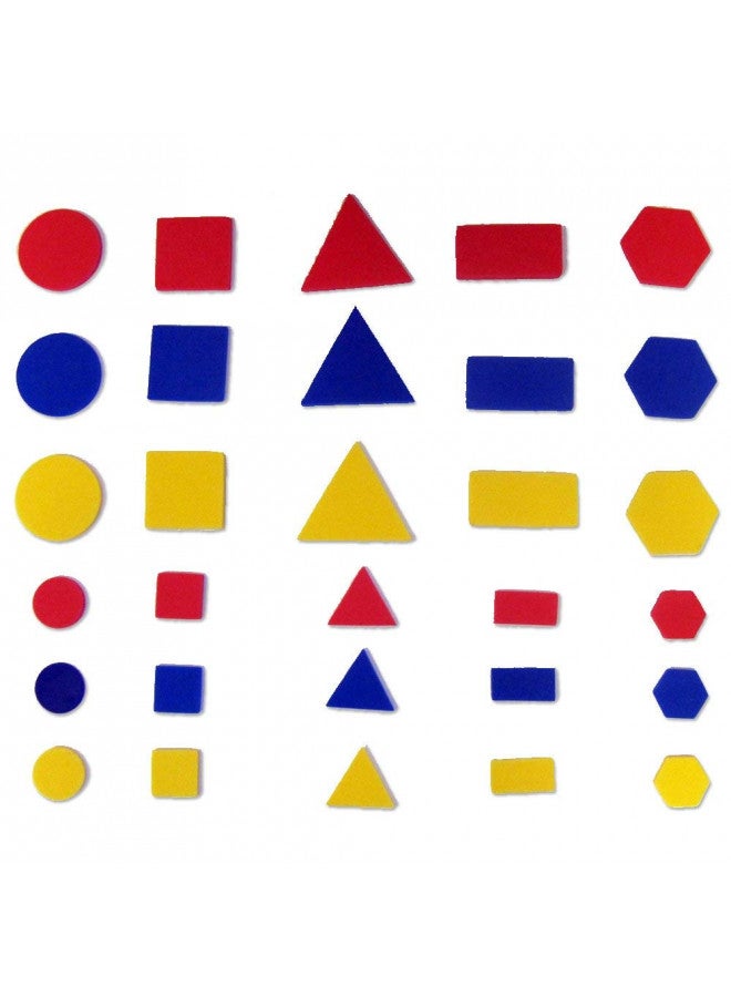 hand2mind hand2mind Foam Attribute Blocks Student Kit, Geometry Set, Preschool Learning, Manipulatives for Preschool, Montessori Math, Shapes for Toddlers, Home Schooling Materials Pre-K (Set of 60 Blocks) - Image 2