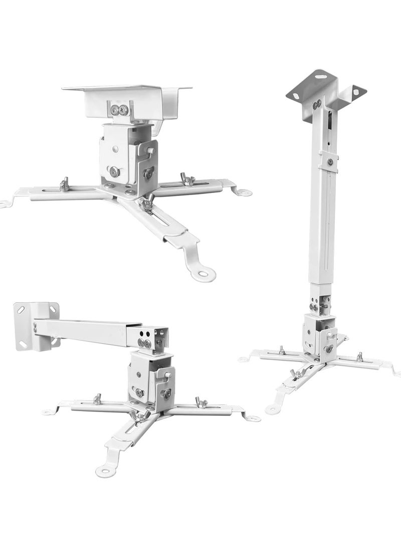 AROAQ Projector Mount Wall or Ceiling Projection Mount Bracket with Adjustable Height and Extendable Arms Mount for Home and Office - Image 1