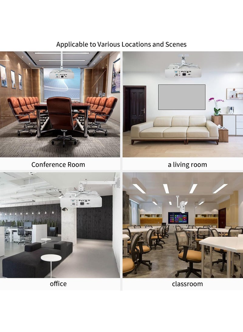 AROAQ Projector Mount Wall or Ceiling Projection Mount Bracket with Adjustable Height and Extendable Arms Mount for Home and Office - Image 5