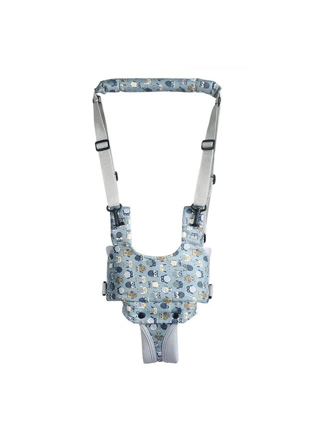 Sybil's Baby Walker Harness, Adjustable Toddler Walking Assist Belt, Polyester Child Walking Trainer Tool For Learning To Walk - Printed Design Blue - Image 1