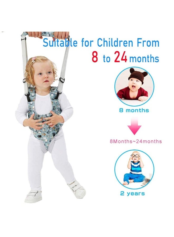 Sybil's Baby Walker Harness, Adjustable Toddler Walking Assist Belt, Polyester Child Walking Trainer Tool For Learning To Walk - Printed Design Blue - Image 5