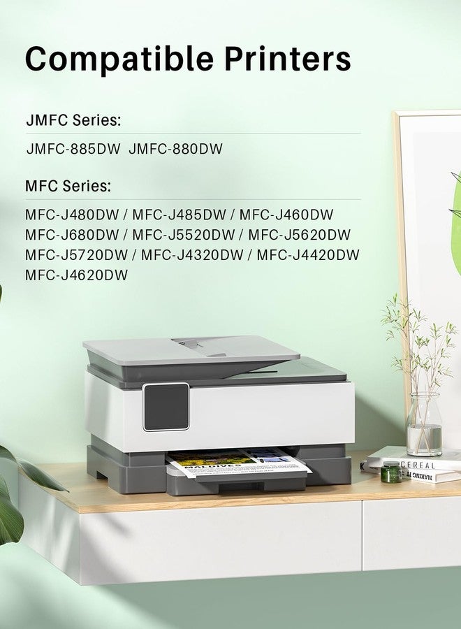 Skydo LC203 LC203XL Ink Cartridges 4 Pack Replacement for Brother LC203XL LC201XL LC203 LC201 Color Ink USe with Brother Printer MFC-J480DW MFC-J4420DW MFC-J880DW MFC-J885DW MFC-J680DW (BK/C/M/Y) - Image 2
