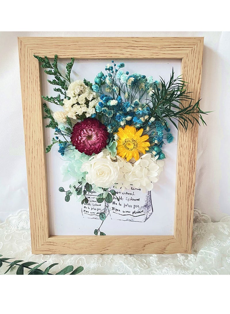 Generic Decor Dry Plants and Flowers in a Frame 
