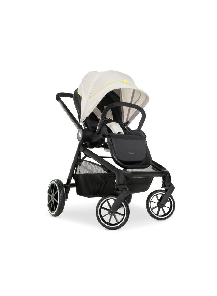 هوك Hauck Move So Simply 2-in-1 Pushchair – Lightweight Stroller, Carrycot & Reversible Seat, Reclining Function, All-Terrain Wheels, UPF 50+ Canopy – Beige/Neon - Image 5