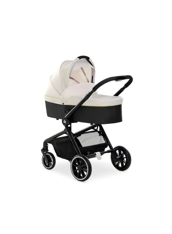 هوك Hauck Move So Simply 2-in-1 Pushchair – Lightweight Stroller, Carrycot & Reversible Seat, Reclining Function, All-Terrain Wheels, UPF 50+ Canopy – Beige/Neon - Image 2