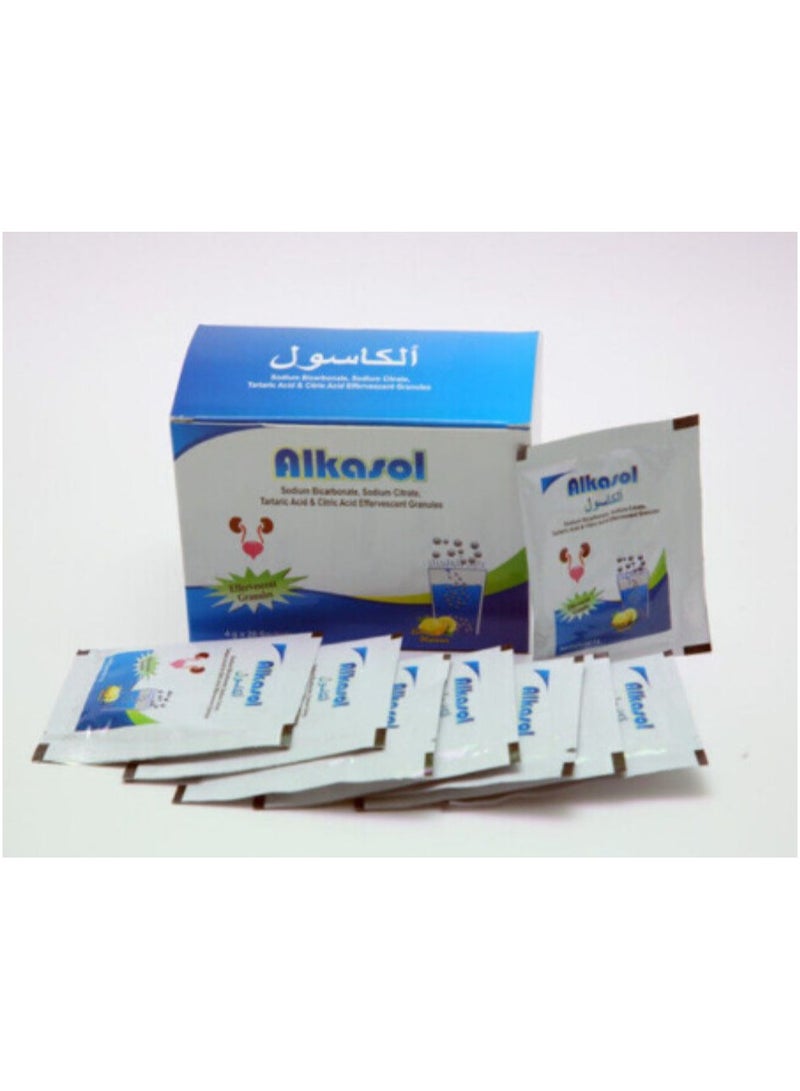  الكاسول حبيبات ألكاسول الفوارة ٤ جم × ٢٨ كيسًا، بنكهة الليمون