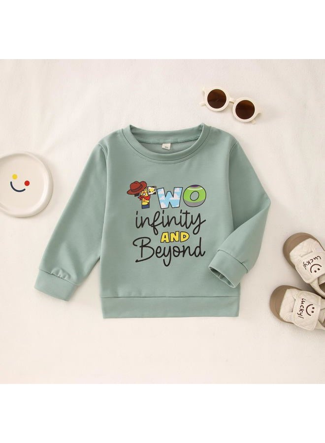 KEKEMI Birthday Boy Sweatshirt 2T Boys Cartoon Graphic Birthday Outfit Two Years Old Boy Long Sleeve Shirt Bday Party Clothes, Green, 2 Years - Image 5